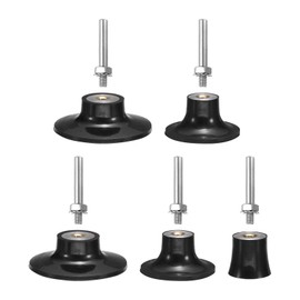 HARFINGTON 5-Pack 1" 2" 3" Disc Pad Holder Quick Change Discs 1/4" Shank Holder Mandrel for Die Grinder Sanding and Conditioning Discs, Black