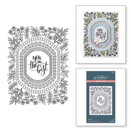 Spellbinders Nested Sprigs Press Plate from The Mirrored Arch Collection, Metal, ONE