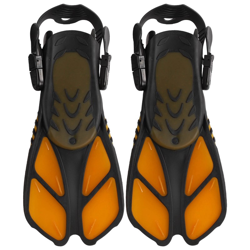 2pcs Adjustable Snorkel Fins Soft TPR Open Heel Long Diving