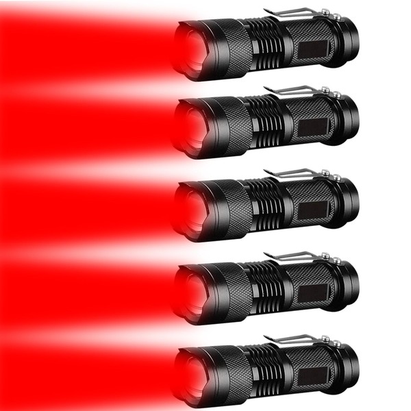 LIAISIMI Red Light Torch, Tactical Bright Powerful Red LED Torch,
