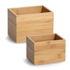 Zeller 13318 Organiser Box Set of 2 Bamboo Approx. 14.5