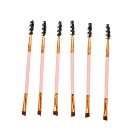 FRCOLOR Dual-Ended Eyebrow Spoolie Brush Set 6 Piece Angled Eye Brow Applicator for Makeup Enthusiasts for Eyebrow Grooming and Eyelash Application