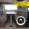 Bcautay 2 Pcs Aluminum RV Table Base Mount RV Dinette