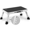 Jocauto Folding Step Stool, Height-Adjustable Step Stool with Non-Slip Platform,