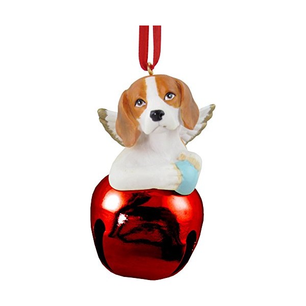 StealStreet SS-D-BL004-A Cute Christmas Holiday Beagle Dog Ornament Bell Figurine, Red