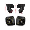 RiToEasysports 2Pcs Luggage Wheels,PVC Luggage Wheels Replacement Single Roller Double‑bearing,