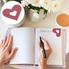 Piriuuo 6 Pcs Heart Leather Bookmark, Cute Bookmarks with Heart