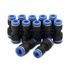 Bwintech PG6-8 Pneumatic Straight Reducer Push to Connect Adapter Quick Release Reducer Fittings 6 mm to 8 mm Pack of 12