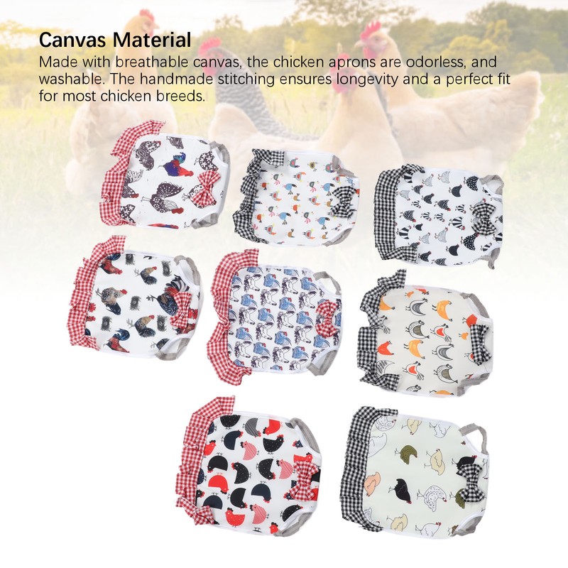 8 Pcs Chicken Saddle for Hens Wing Back Protector Elastic