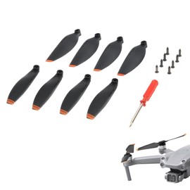 8 Pcs Plastic Drone Blade,Replaceable Propellers for Drones,Plastic Propellers Wing Blade Accessories Compatible for Mavic Mini (Black with Orange Edge)