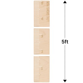 Wood Growth Chart for Wall 5 feet, Pack of 1 Height Chart for Kids, Wall Ruler for Nursery Decor & Preschool Classrooms, by Woodpeckers