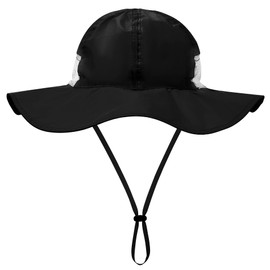 PONCEAU Unisex Baby Toddler Sun Hat Cap Girls Boys Hat Bucket Hats Toddler Summer Hat Fishing Hat Neck Cap Beach Hat Children Baby Summer Hat UV Protection UPF 50+, black