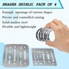 6 Pcs Eraser Shield Eraser Template Drafting Stainless Steel Professional
