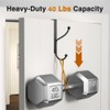2 Pack Over Door Hook,Heavy Duty Door Black Hook with
