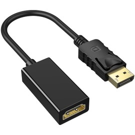 DisplayPort to HDMI Adapter, ABLEWE 1080P@60Hz High Resolution DP(DisplayPort) Male to HDMI Female High Speed Transmission Video Audio Converter for GPU, Laptop, PC, Monitor, TV