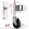 Homhoo Spring Loaded Gate Casters 4” Heavy Duty Gate Caster