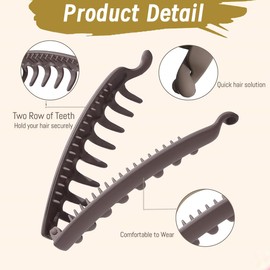 JEYORZY 4 Stück Banana Clip Dickes Haar,Bananenspange Haare,Bananen Haarspange,Hair Clips,Vintage Fischschwanz,Haarklammer Damen,Haarclips Mädchen,Banane Haarspangen Frauen für Pferdeschwanz