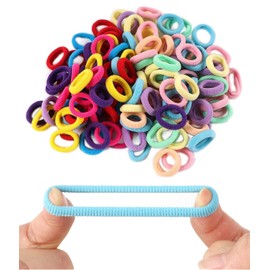 Small Hair Bobbles Colourful Pack of 200 Hair Scrunchies Girls Elastic Bobbles Ponytail Elastic Band Mini Hair Band for Baby Toddlers Girls