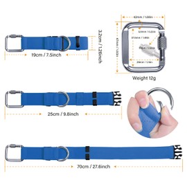 UOZL - Correas de equipaje para chamarra, mosquetones cuadrados y ganchos de anillo, correas de equipaje, cinturones de viaje, accesorios de viaje, color azul