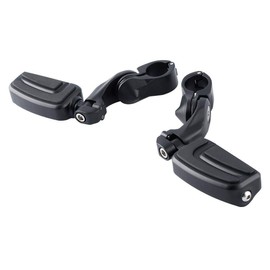 TCMT Airflow Footpeg Pedal Footrests 1 1/4'' Short Angled Mount Brackets Fit For Harley Touring Road King Street Glide Road Glide Electra Glide Softail Sportster Dyna with 1-1/4" Engine Guards