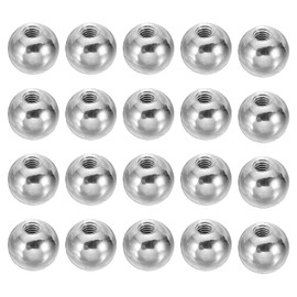 PATIKIL M4 x 12mm Ball Nuts Knob, 50 Pack Steel Drilling Ball Caps Blind Hole Handle Nut Decoration for Furniture Lamp or DIY Project, Silver Tone