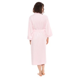 TexereSilk Women's Luxury Terry Cloth Bathrobe - Soft Modal & Organic Cotton - NEW & IMPROVED FABRIC (Barely Pink, 2X/3X)