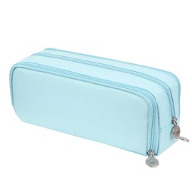 Chelory Big Capacity Pencil Case Large Storage Pencil Bag Pouch Marker 3 Compartment Stationery Pen Cases Holder for Adults Office Organizer Gifts, Ice Blue