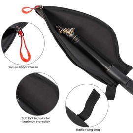 Lixada Eva Fishing Rod Protective Case Sleeve for Fishing Rod Tip Guide Rings