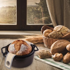 Silikonmatte Backen für Dutch Oven, 2 PCS Backmatte Silikon Brot Backen Zubehör, Lange Griffe Teigmatte, Wiederverwendbare Backunterlage für Teig
