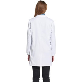 Icertag Coat, Laboratory Coat, Doctor's Coat, Doctor's Coat for Women, White Coat for Women, Suitable for Students, Science Laboratory, Nurse, Women
