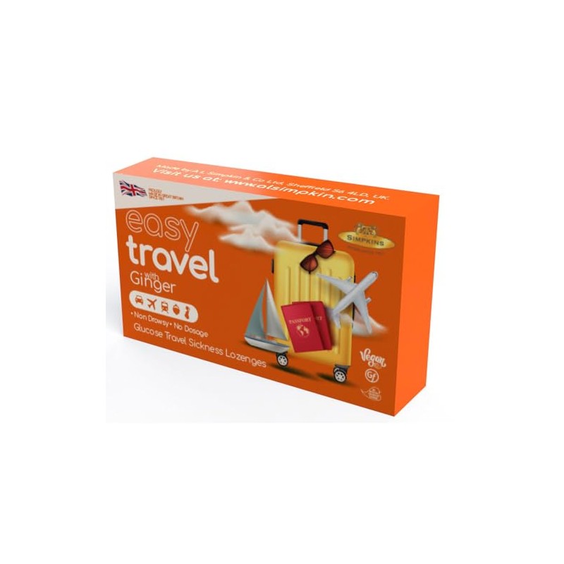 Simpkins Ginger Glucose Travel Lozenges 40g (Pack of 4)