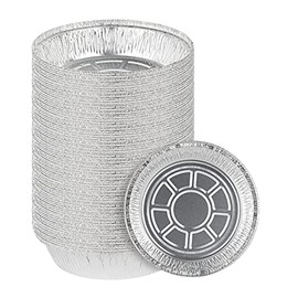 Mr. Miracle 7 Inch Disposable Round Aluminum Foil Pans. Pack Of 50. Cakes, Breads, BBQ / Food Prep