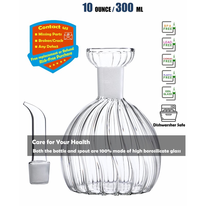 10 oz/300 ml Oil Dispenser Bottle/Glass Decanter and Cruet for