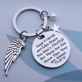 To Good Friend Inspirational Gifts Keychain Best Friend Friendship Keychain for Women Her