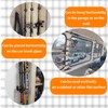 White 6-Pack Fishing Rod Holders for Garage, Wall, Boat, No-Drill