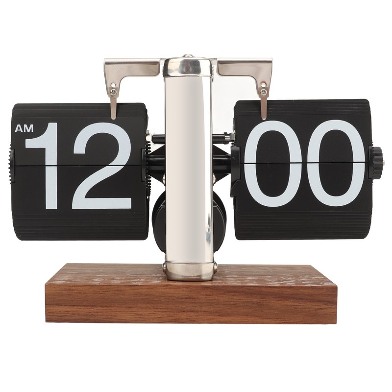 Digital Flip Down Clock Retro Automatic Turning Battery Operated Mechanical