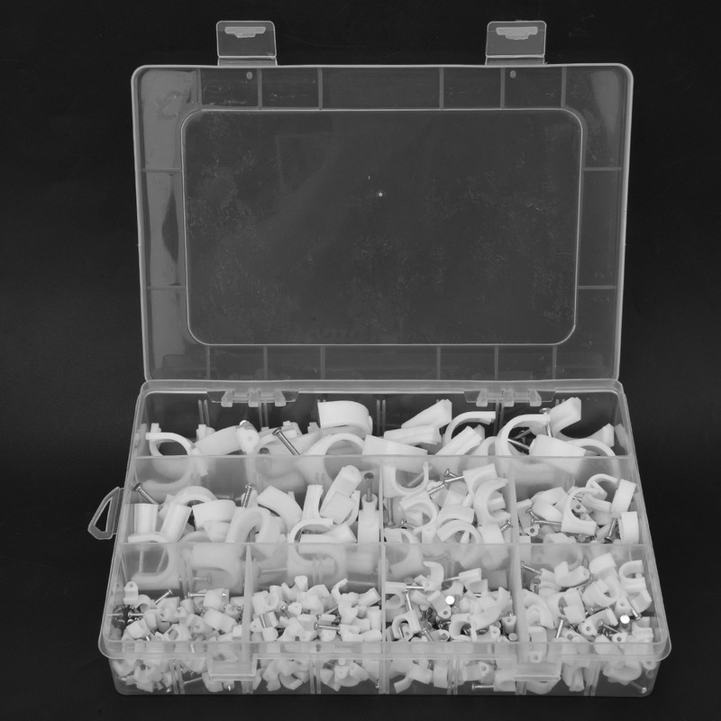 310Pcs Cable Clip High Quality Round White Wire Wall Holder