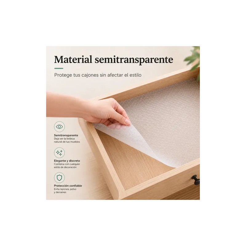 Pack 2 Forros Protectores Cajones Antiderrapantes 30x300cm
