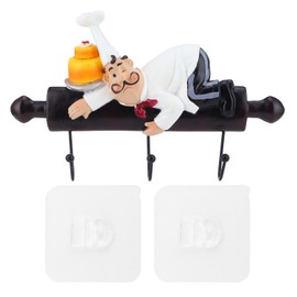 Wall Hook Cartoon Chef Figurine SelfAdhesive Hanger Hotel Dining Room Decoration(BS085 )