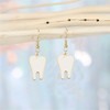 coadipress Dental Teeth Earrings for Women Creative Cute Teeth Dangle