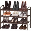 Simple Houseware 3-Tier Shoe Rack Storage Organizer, Bronze – Space-Saving