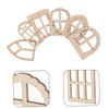 TEHAUX 25pcs Unfinished Wooden Miniature Door and Window Set DIY