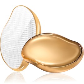 GABOX Crystal Hair Remover Crystal Hair Eraser for Women, Nano Glass Hair Removal Hair Razor Epilator Tools for Women and Men, Gold