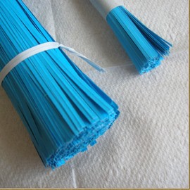 2000pcs 4" Paper Blue Twist Ties