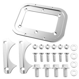 X AUTOHAUX 1 Set Billet Aluminum Battery Pallet for Racing Trunk Optima Batteries Trunk Battery Hold Down Bracket Battery Relocation Tray