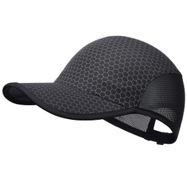 GADIEMKENSD Stretch Sports Hat Breathable Running Baseball Cap with Soft Brim Lightweight Unstructured Quick Dry Cooling Portable Sun Hats for Men and Woman Performance Workouts Outdoor Black