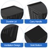 Innouse Plastic Organizing Baskets with Lids, Black Woven Storage Baskets,