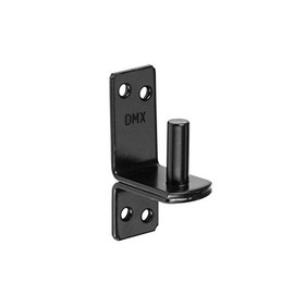 DMX - Hinge Holder, Gate Blocks, Plate Hooks, Door Hinges Repair Kit for Wooden Doors, Garden Gates with Door Hinges, Shop Laws, Gate Hinges, Cross Hangings, Door Lifters, Pack of 1 - C - Black, 25 x