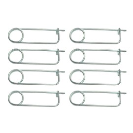 Generic 2/4/6/8Pcs Steel Brooch Shape Cotter Safety Pin Spring Pin, Quick Lock Fastener Clamp Pin for Farm Lawn Garden Hook (0.16x3.94 in/4x100mm(8Pcs))
