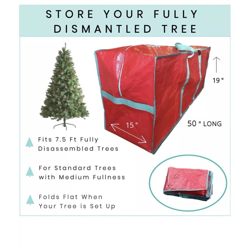 Clutter Armour Christmas Tree Storage Bag Tote Fits 7.5 ft
